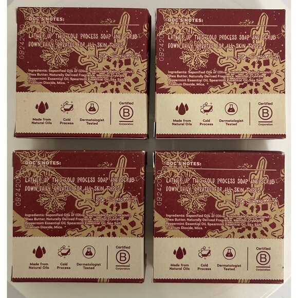 4 Dr. Squatch Natural Soap Frosty Peppermint Limited Edition Zero Grit 5 Oz New - Picture 2 of 6